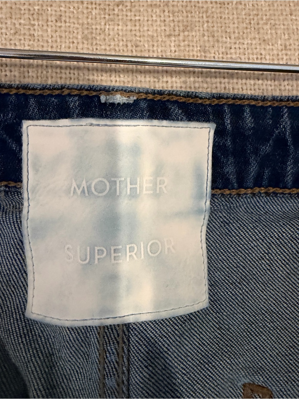 MOTHER Women's High-Rise Straight-Leg Utility Jeans in Dark Blue - Picture 7 of 10